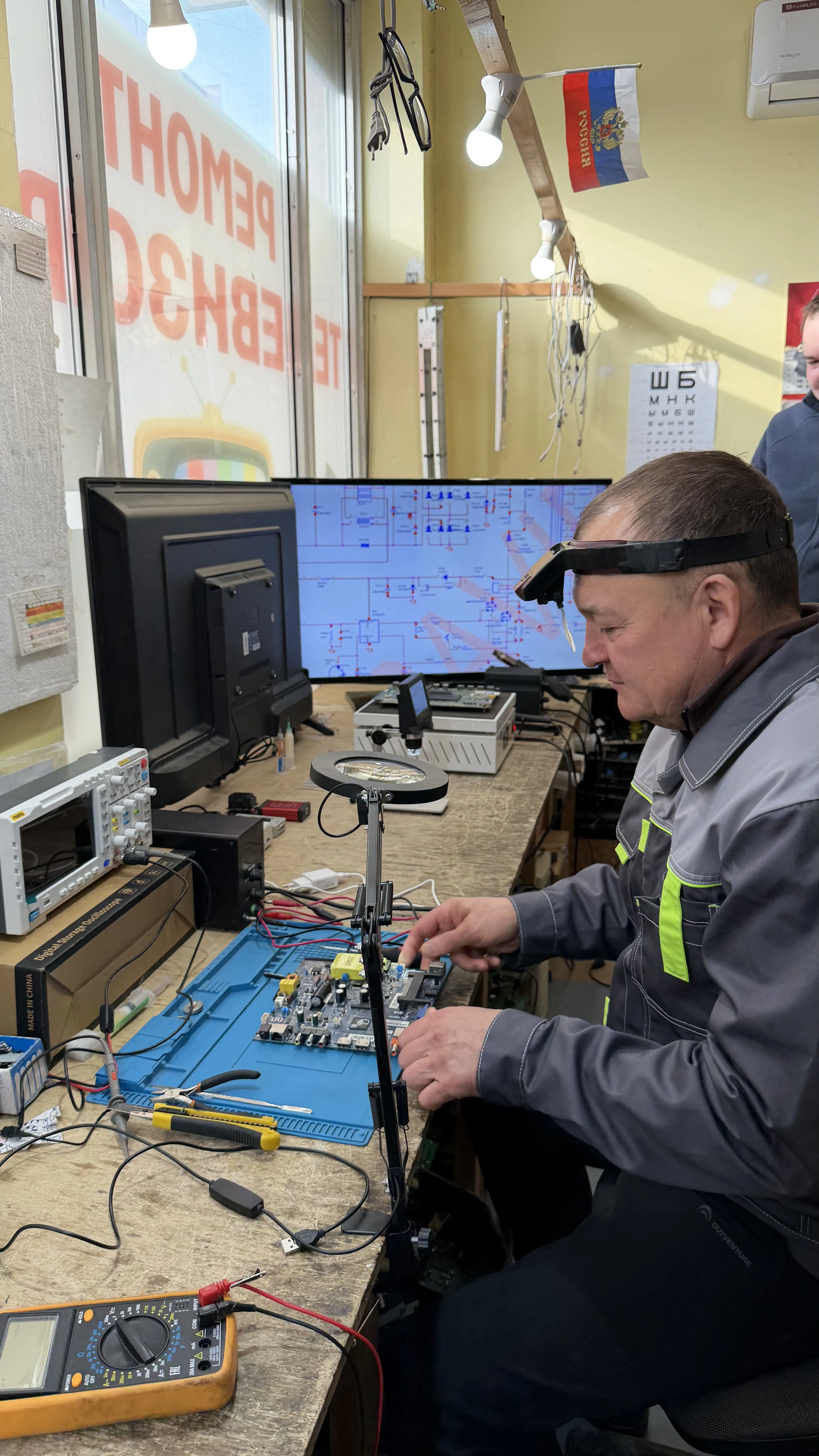 Процесс ремонта техники